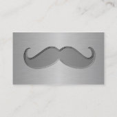 Moderne Mustache Metallic print Visitekaartje (Achterkant)