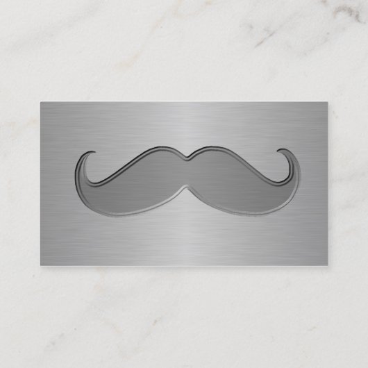 Moderne Mustache Metallic print Visitekaartje (Achterkant)