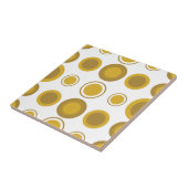 Moderne Mustard Gold Circle Pattern uit de middele Tegeltje (Zijkant)