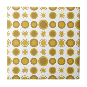 Moderne Mustard Gold Geometric Pattern uit het mid Tegeltje