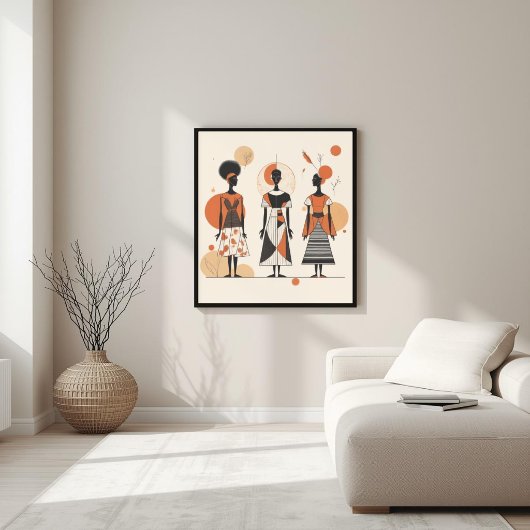 Moderne Muze – Abstracte Vrouwelijke Geometrie II Poster