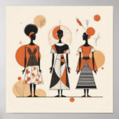 Moderne Muze – Abstracte Vrouwelijke Geometrie II Poster (Voorkant)