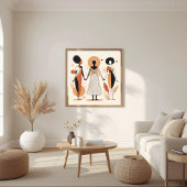 Moderne Muze – Abstracte Vrouwelijke Geometrie IV Poster