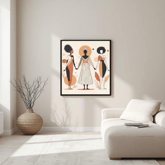 Moderne Muze – Abstracte Vrouwelijke Geometrie IV Poster