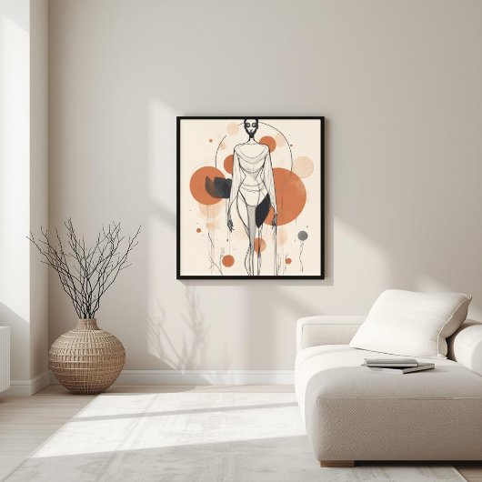 Moderne Muze – Abstracte Vrouwelijke Geometrie X Poster