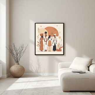 Moderne Muze – Abstracte Vrouwelijke Geometrie XII Poster