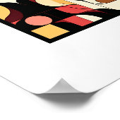 Moderne muze: een fusie van kubisme en kleur poster (Hoek)