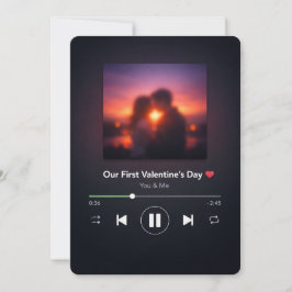 Moderne Muziek Afspeellijst Eerste Valentijnskaart Feestdagenkaart