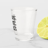 Moderne muziek citaat met Initiaal Shot Glas (Rechts)