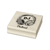 Moderne Muziek DJ Hoofdtelefoon Gepersonaliseerde  Rubberstempel (Stempel)