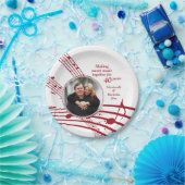 Moderne muziek foto 40e Ruby bruiloft Jubileum Papieren Bordje (Feest)