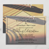 Moderne Muziek Gitaar Rustieke Hand Geletterde Huw Kaart (Voorkant / Achterkant)