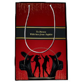 Moderne Muziek Party Karaoke Verjaardag Gift Bag Medium Cadeauzakje (Voorkant)