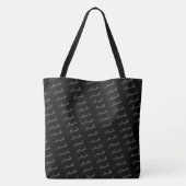 Moderne muziek Treble Sleef op zwart Tote Bag (Achterkant)