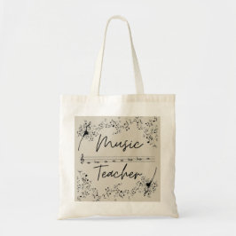 Moderne muziekleraar tote bag