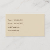 Moderne muziekminimalistische kunst visitekaartje (Achterkant)