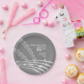 Moderne MUZIEKNOTEN 25e SILVER-Jubileum op maat Papieren Bordje (Feest)