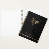 Moderne Muzieknoten Goud Elegant  Planner (Display)