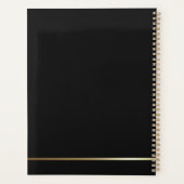 Moderne Muzieknoten Goud Elegant  Planner (Achterkant)