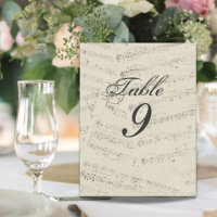 Moderne Muzieknoten Muziek Trouwtafel nummers