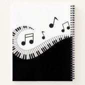 Moderne Muzieknoten Piano Keyboard Teacher Notitieboek (Achterkant)