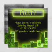 Moderne muziekpartijuitnodiging kaart (Voorkant / Achterkant)