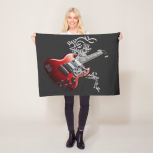 Moderne muziekvaardigheden fleece deken