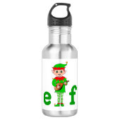 Moderne Muzikale Elf op Wit Waterfles (Voorkant)