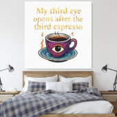 Moderne Mystieke Koffie Kunst Mijn derde oog colle Canvas Afdruk (Insitu (Slaapkamer))