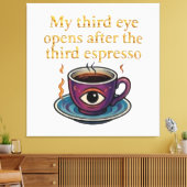 Moderne Mystieke Koffie Kunst Mijn derde oog colle Canvas Afdruk (Insitu (Woonkamer))