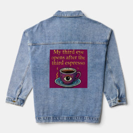 Moderne Mystieke Koffie Kunst Mijn derde oog colle Denim Jacket