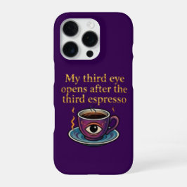 Moderne Mystieke Koffie Kunst Mijn derde oog colle iPhone 16 Pro Hoesje