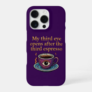 Moderne Mystieke Koffie Kunst Mijn derde oog colle iPhone 16 Pro Hoesje