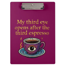 Moderne Mystieke Koffie Kunst Mijn derde oog colle Klembord