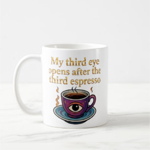Moderne Mystieke Koffie Kunst Mijn derde oog colle Koffiemok