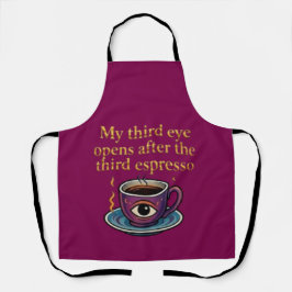 Moderne Mystieke Koffie Kunst Mijn derde oog colle Schort