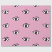 Moderne naadloze patronen met handgetekende ogen o cadeaupapier (Vlak)