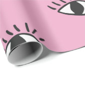 Moderne naadloze patronen met handgetekende ogen o cadeaupapier (Rol Hoek)