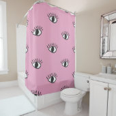 Moderne naadloze patronen met handgetekende ogen o douchegordijn (In situ)