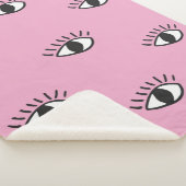 Moderne naadloze patronen met handgetekende ogen o sherpa deken (3/4)