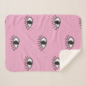 Moderne naadloze patronen met handgetekende ogen o sherpa deken (Voorkant (horizontaal))