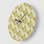 Moderne Naadloze Patroon Waterverf Geel Lemon La Grote Klok (Hoek)