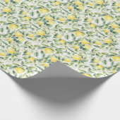 Moderne Naadloze Patroon Waterverf Gele Citroen Cadeaupapier (Hoek)