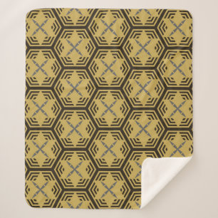 Moderne, naadloze vormgeving, gouden kleur. Geomet Sherpa Deken