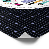 Moderne naaibenodigdheden en gereedschappen poster (Hoek)