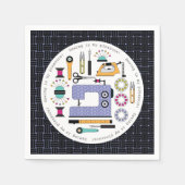 Moderne naaibenodigdheden en gereedschappen servet (Voorkant)