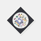 Moderne naaibenodigdheden en gereedschappen servet (Hoek)