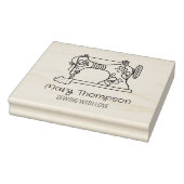 Moderne naaimachine, groot voor kleine bedrijven rubberstempel (Stempel)