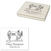 Moderne naaimachine, groot voor kleine bedrijven rubberstempel (Gestempeld)