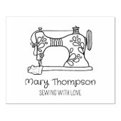 Moderne naaimachine, groot voor kleine bedrijven rubberstempel (Afrduk)